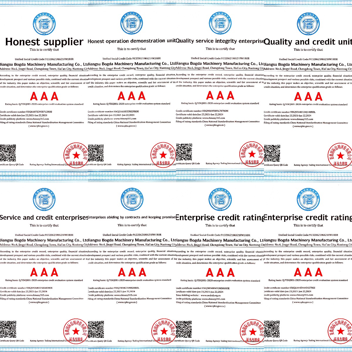 BOGDA Certificate