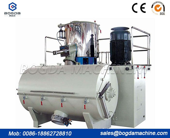 SRL-W Series 2000KG/H High Output Plastic Raw Material horizontal plastic color mixer/horizontal concrete mixer