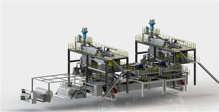 SMS SSMS SMMMS  PP Spunbond Nonwoven Fabric Making Machine