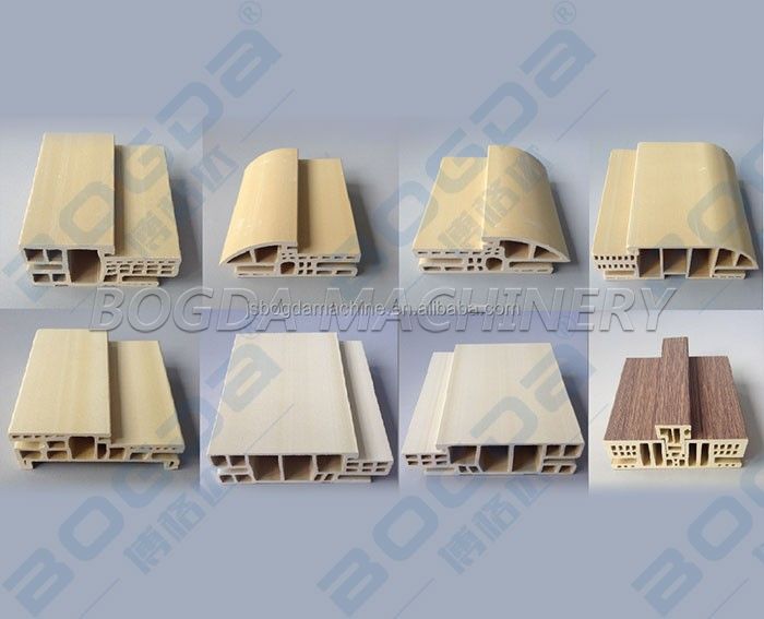 BOGDA WPC PVC Vinyl Door Jambs Wood Plastic Door Frame Profiles Extrusion Machine Production Line