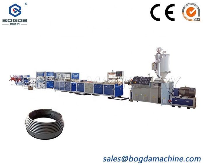 HDPE Profile Extrusion Line with online punching rewinding