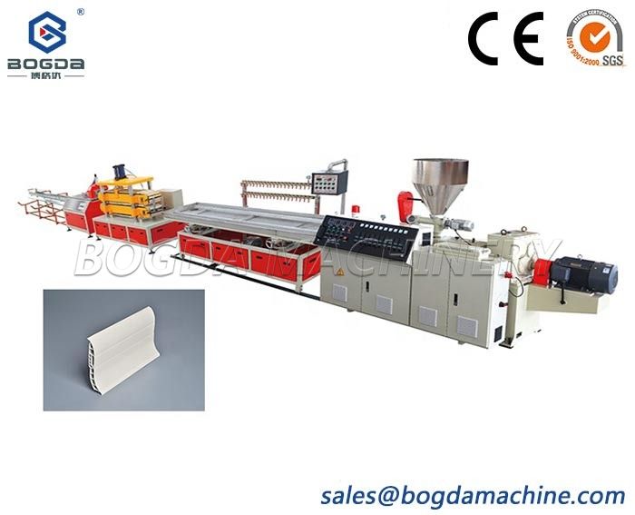 80*80mm Plastic PVC Floor Skirting Board Plinth Making Extrusion Machine Line