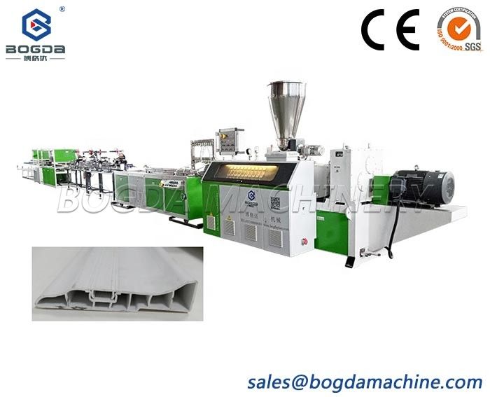 BOGDA Double Screw Extruder Type Plastic PVC Skirting Baseboard Extrusion Line Making Machine