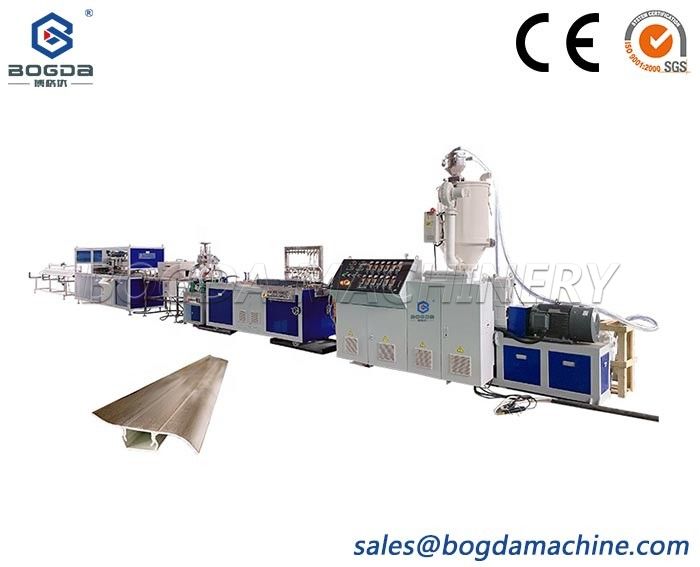 BOGDA Single Screw Extruder Machine Type PVC Profiles Skirting Board Production Line