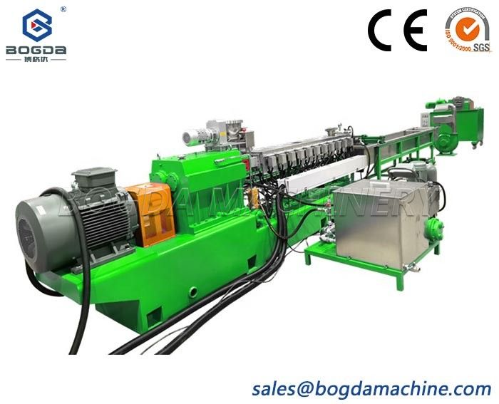 Plastic twin screw extruder water cooling bath pelletizing line