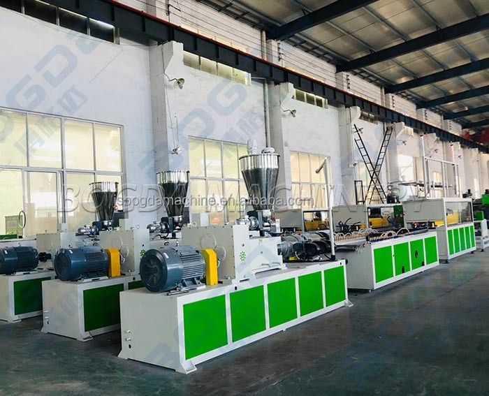 PVC Wall Panel Profile Extruder SJZ 51/105 Conical Double Screw Extruder
