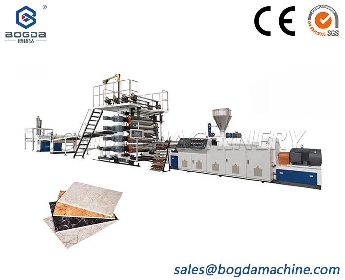 UV Coating PVC Imitating Marble Board Sheet Extrusion Machine Line For Wall Decoration