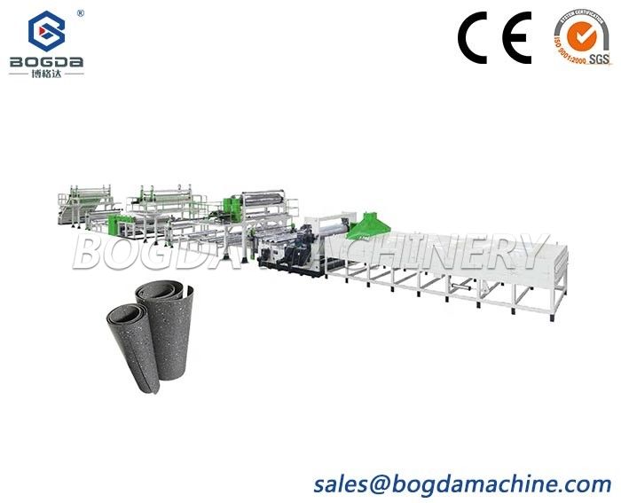 Homogeneous PVC Vinyl Flooring Sheet Extrusion Production Machine Line For School Hospital Factory Hotel Use