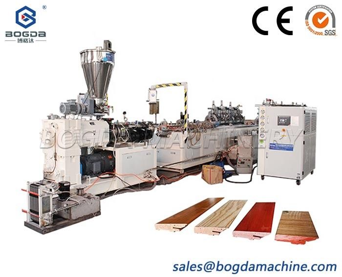 BOGDA PVC Foaming Profiles Floor Foam Skirt Board Extruder Machine Production Line Manufacturer