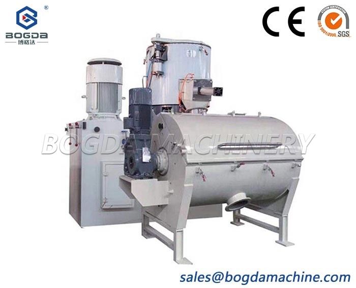 BOGDA 800/2500L High Speed Plastic Raw Material Heating Mixer Horizontal Cooling Mixing Machine