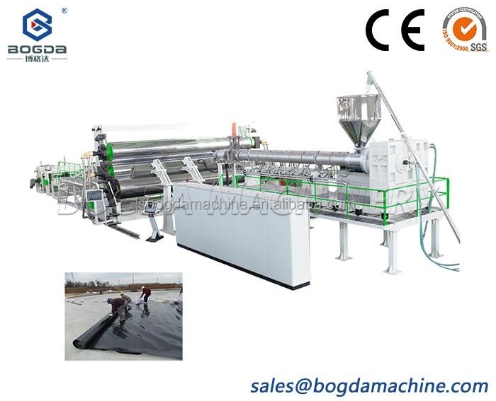 BOGDA PE Polyethylene Waterproof Geomembrane Roll Extrusion Production Line Extruder Machine For Geosynthetic