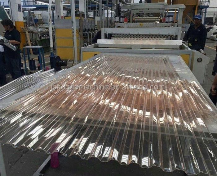 BOGDA PP Hollow Grid Corrugated Sheet Profile Extrusion Machine Production Line