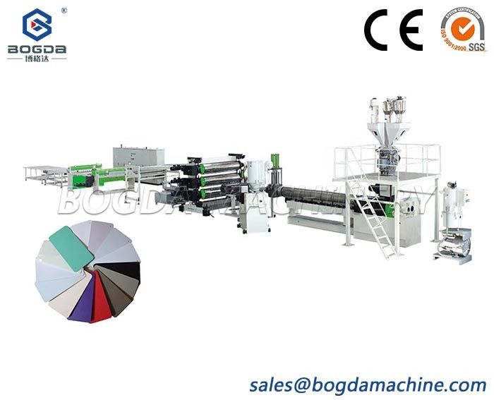 BOGDA Luggage Trolley Case PP PC ABS Plastic Enclosure Extrusion Line Extruder Machine For Sheets