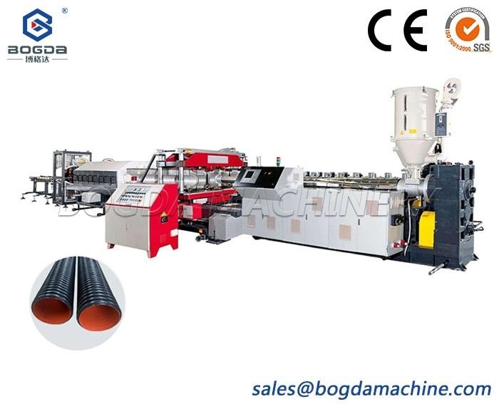 HDPE double layer corrugated pipe extrusion line plastic pipe making machine PVC pipe machine