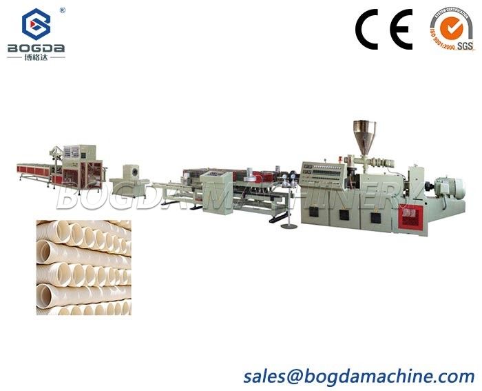 UPVC double wall corrugated pipe extrusion line plastic pipe making machine HDPE pipe machine