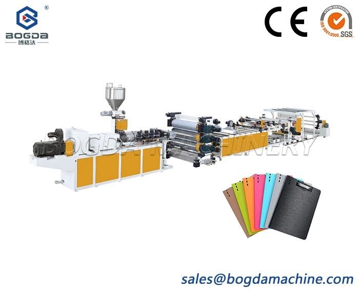 BOGDA Blister Plastic Sheet Extruder Transparent PVC Rigid Film Production Line Stationery Card PVC Thin Plate Making Machine