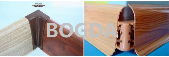 BOGDA PVC WPC floor skirting board foam baseboard extuder PVC profile extrude machine