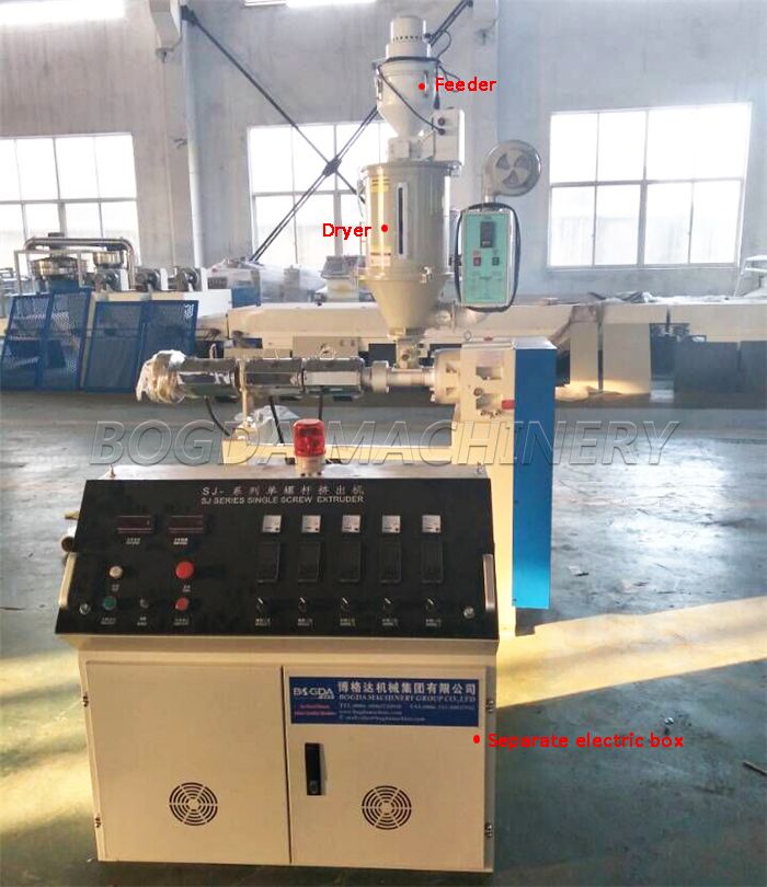 Plastic PP PE PPR PC ASA Pipe / Profile Single Screw Extruder Lab Extruder