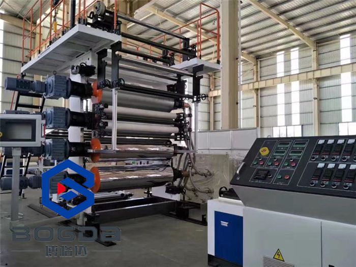 PVC plastic vinyl floor production line / Stone PVC floor extrusion machinery