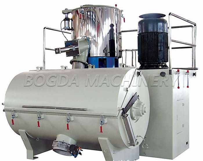 SRL-W Series 2000KG/H High Output Plastic Raw Material horizontal plastic color mixer/horizontal concrete mixer