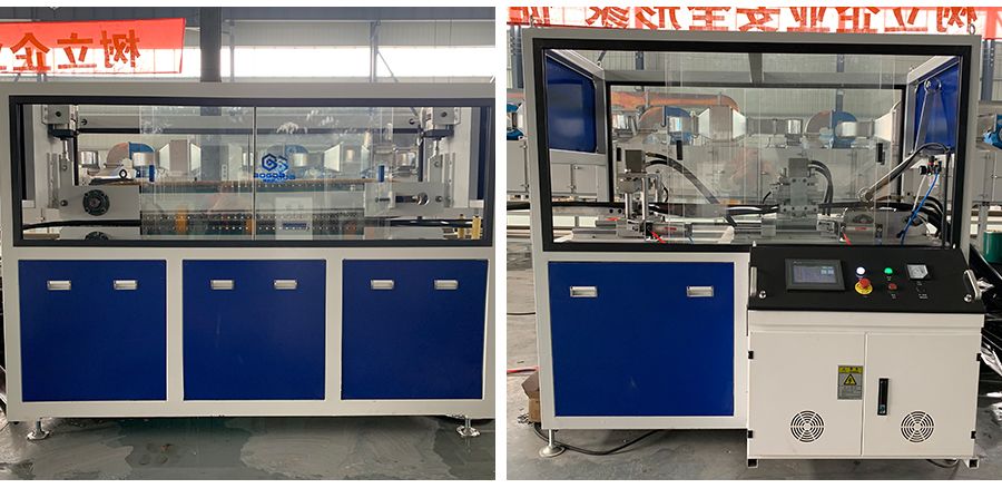 HDPE Profile Extrusion Line with online punching rewinding