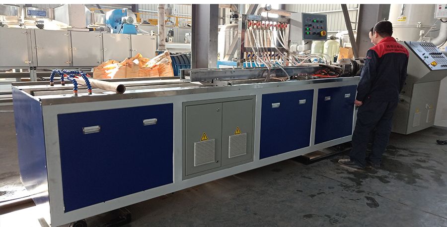 HDPE Profile Extrusion Line with online punching rewinding