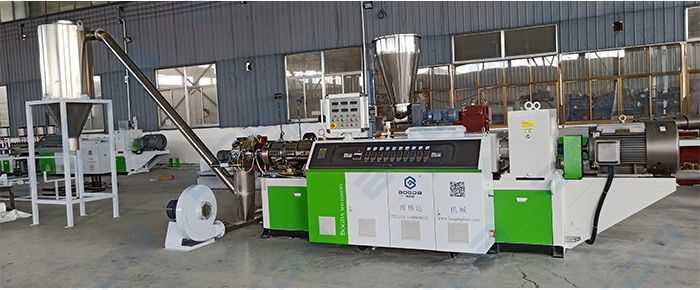 High Capacity Plastic PVC Powder Granulation Pellet Making Extrusion Machine Line
