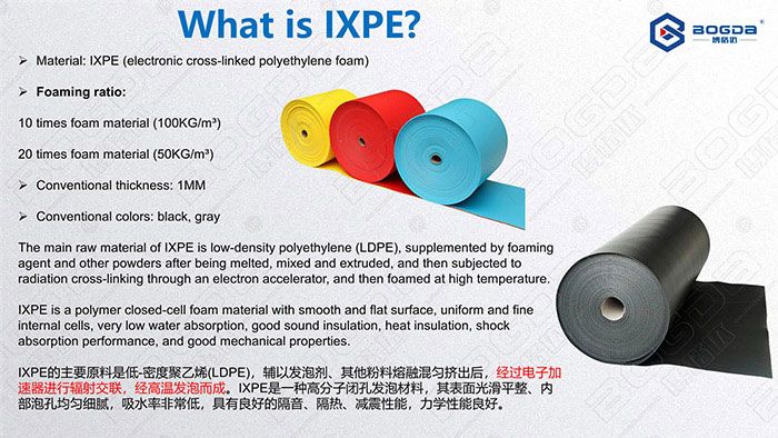 Polyethylene XPE IXPE Cross Linked Foam Roll Sheet Manufacturing Machine