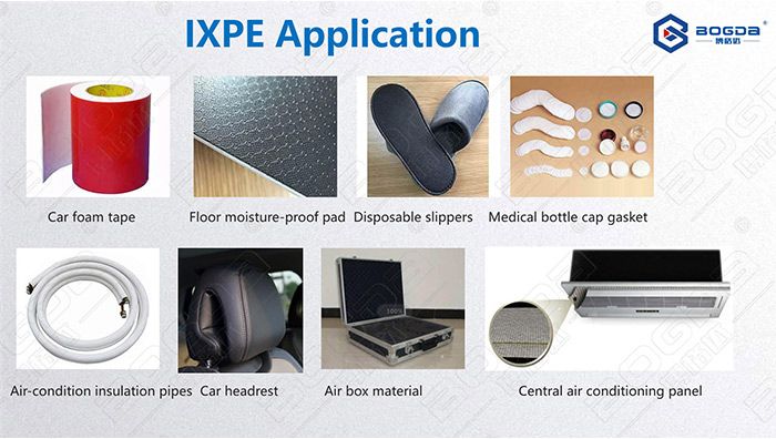 Polyethylene XPE IXPE Cross Linked Foam Roll Sheet Manufacturing Machine