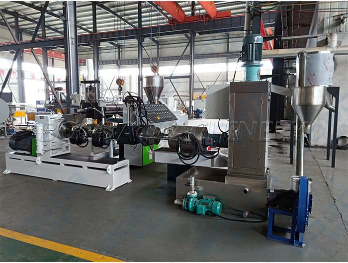 High Efficiency Waste Plastic Recycling Flakes Pelletizing Line