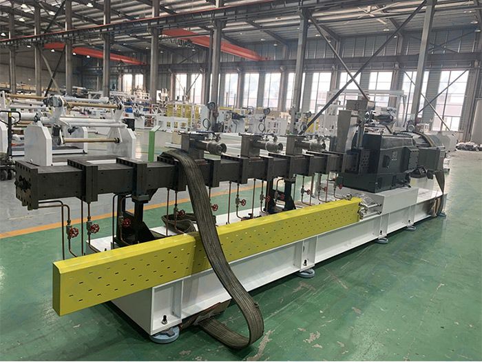 75 Parallel Twin-screw extruder for PET transparent sheet production line plastic extrusion line