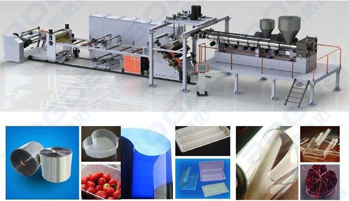 75 Parallel Twin-screw extruder for PET transparent sheet production line plastic extrusion line