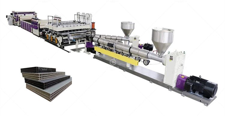 Production Making Machine PP Hollow Building Formwork Board Extrusion Line