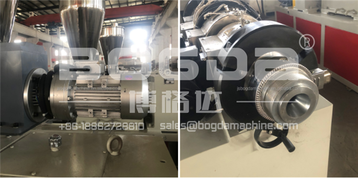 BOGDA Produced Counter rotating Conical Double Screw Extruder Extrusion Machine For PVC Skinning Foam Board