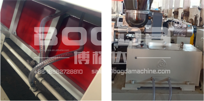 BOGDA Produced Counter rotating Conical Double Screw Extruder Extrusion Machine For PVC Skinning Foam Board