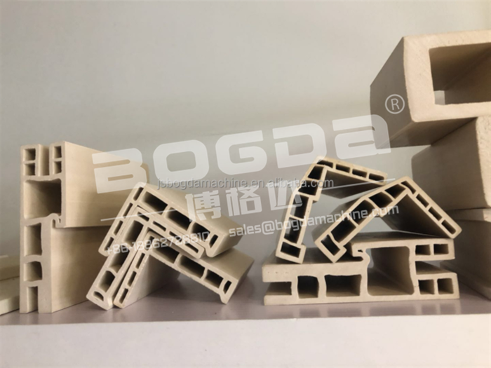 BOGDA WPC PVC Vinyl Door Jambs Wood Plastic Door Frame Profiles Extrusion Machine Production Line