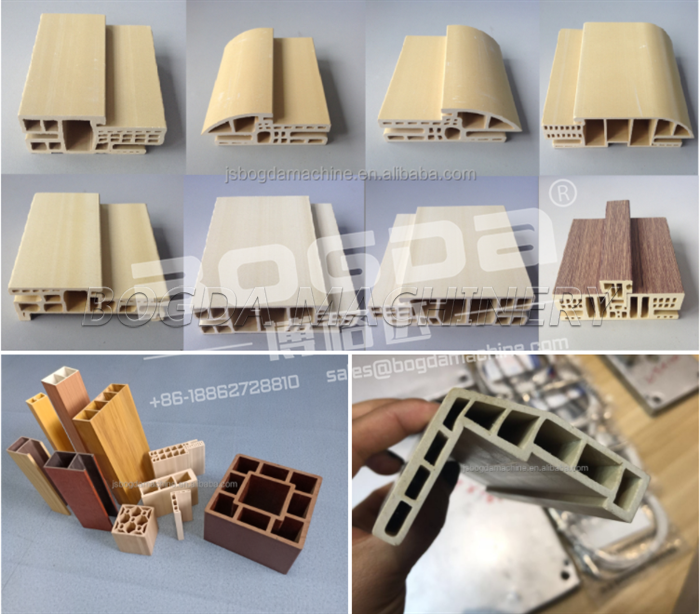 BOGDA WPC PVC Vinyl Door Jambs Wood Plastic Door Frame Profiles Extrusion Machine Production Line