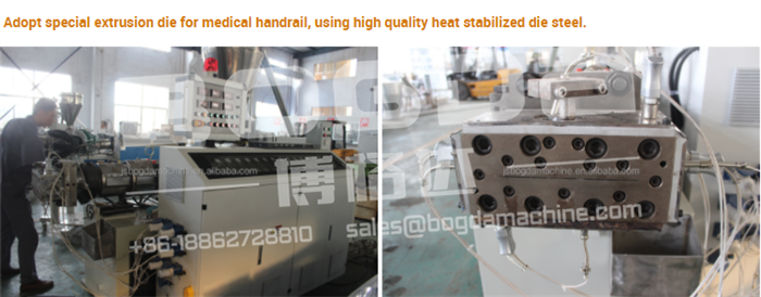 Hospital PVC Corridor Handrail Profiles Extrusion Machine Line Manufacturer