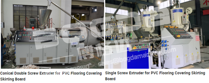 High Speed PVC Flooring Covering Skirting Board with Rubber Extrusion Line Making Machine