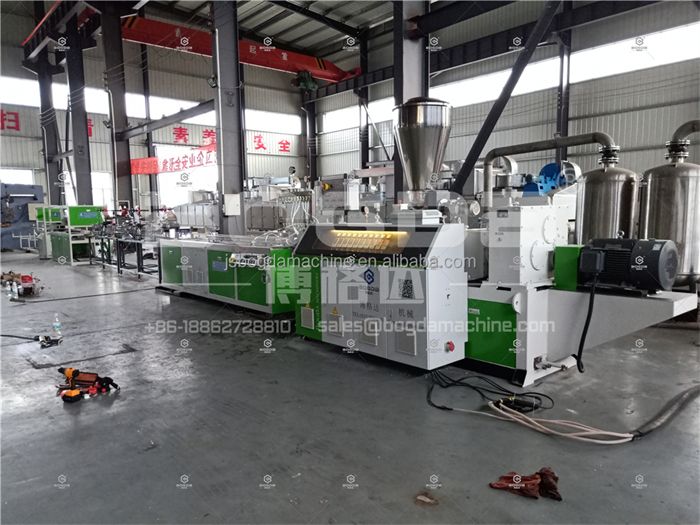 BOGDA Double Screw Extruder Type Plastic PVC Skirting Baseboard Extrusion Line Making Machine