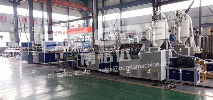 BOGDA Single Screw Extruder Machine Type PVC Profiles Skirting Board Production Line