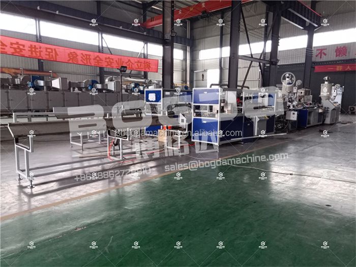 BOGDA Single Screw Extruder Machine Type PVC Profiles Skirting Board Production Line