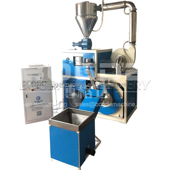 BOGDA Machinery Stable Working Waste Plastic PVC PP PE Pulverizing Machine for Powder