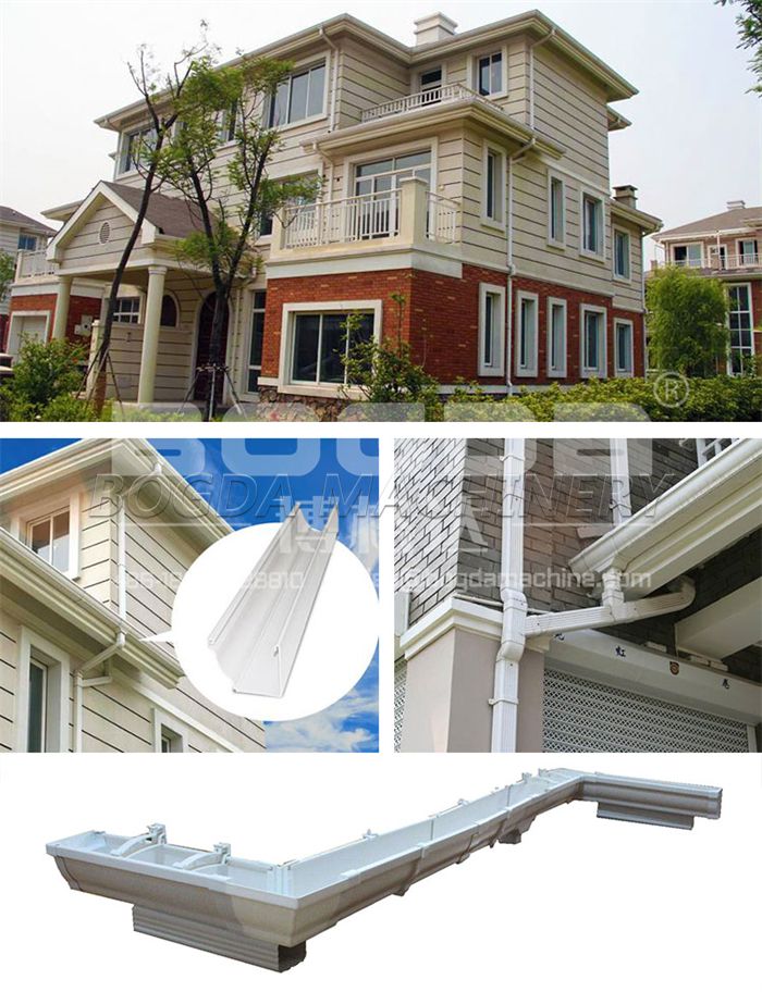 UPVC PVC Rain Gutter Sink Profiles Extrusion Line