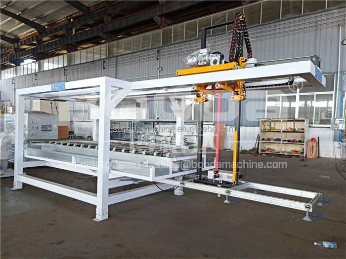 Parallel Conveyor System Fully Automatic PVC Sheet Board Palletizing Stacker Palletizer Machine For Packaging Line