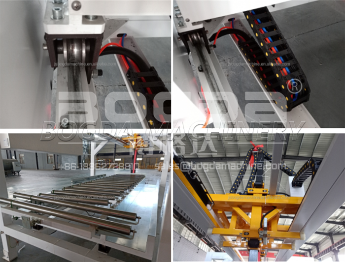 Parallel Conveyor System Fully Automatic PVC Sheet Board Palletizing Stacker Palletizer Machine For Packaging Line