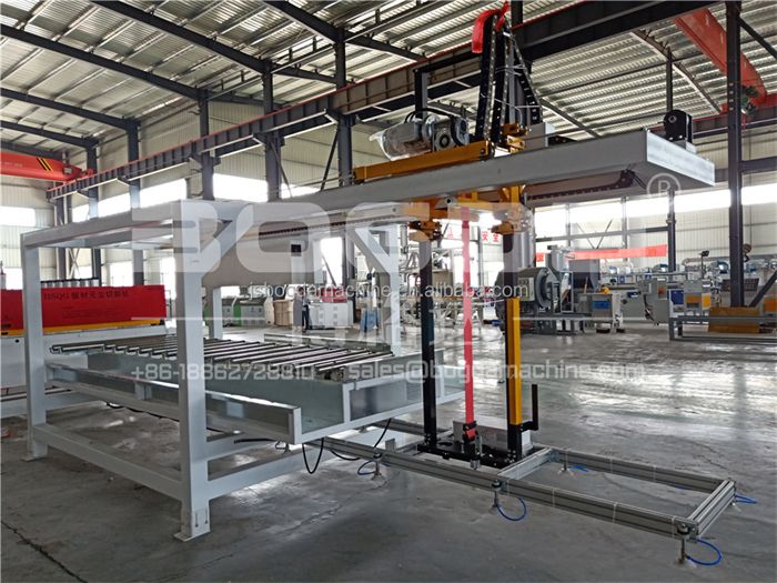 Parallel Conveyor System Fully Automatic PVC Sheet Board Palletizing Stacker Palletizer Machine For Packaging Line