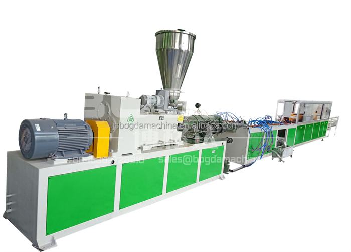 BOGDA Plastic Profiles PVC Foamed Skirting Board Extrusion Line Production Machine Manufacturing Factory
