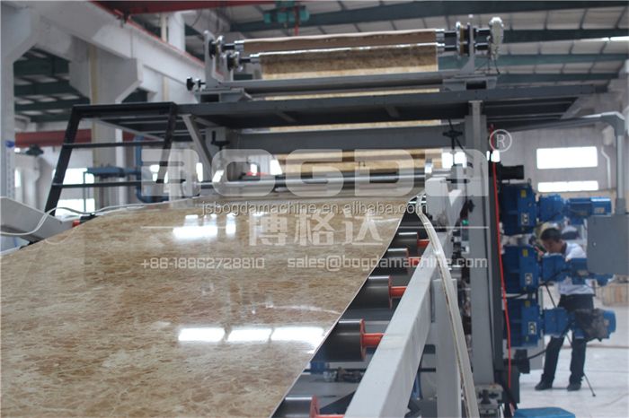 UV Coating PVC Imitating Marble Board Sheet Extrusion Machine Line For Wall Decoration