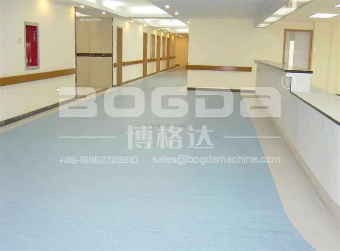 Homogeneous PVC Vinyl Flooring Sheet Extrusion Production Machine Line For School Hospital Factory Hotel Use